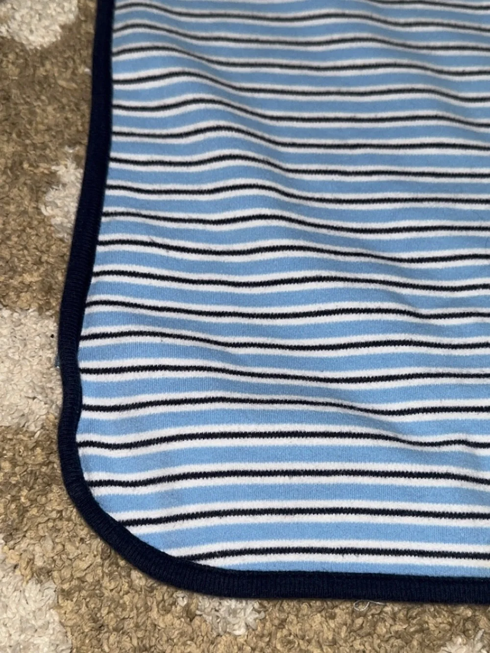 Ralph Lauren Baby Suffield Blue Rugby-Stripe Blanket